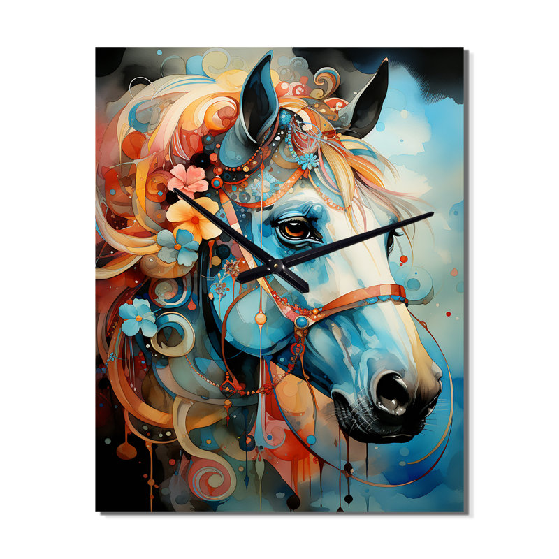 Lorentz - Horloge murale cheval surdimensionnée, Petit