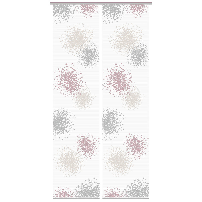 Peake Semi Sheer Curtain Panel Pair, Berry