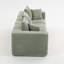 Canapé modulaire modulaire à 3 places - Canapé à assise profonde en mousse avec chenille moelleuse, conception à profil bas pour petits espaces, vert clair-928099020
