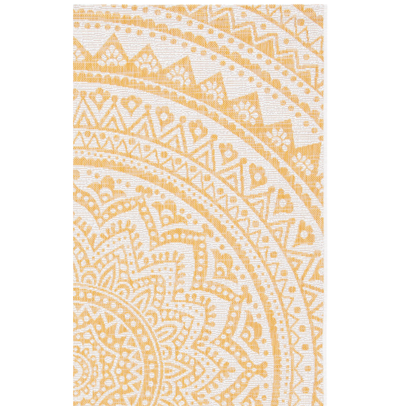 Tapis intérieur / extérieur Jordon 8734 ivoire / doré, Tapis de couloir 2 pi 3 po x 8 pi