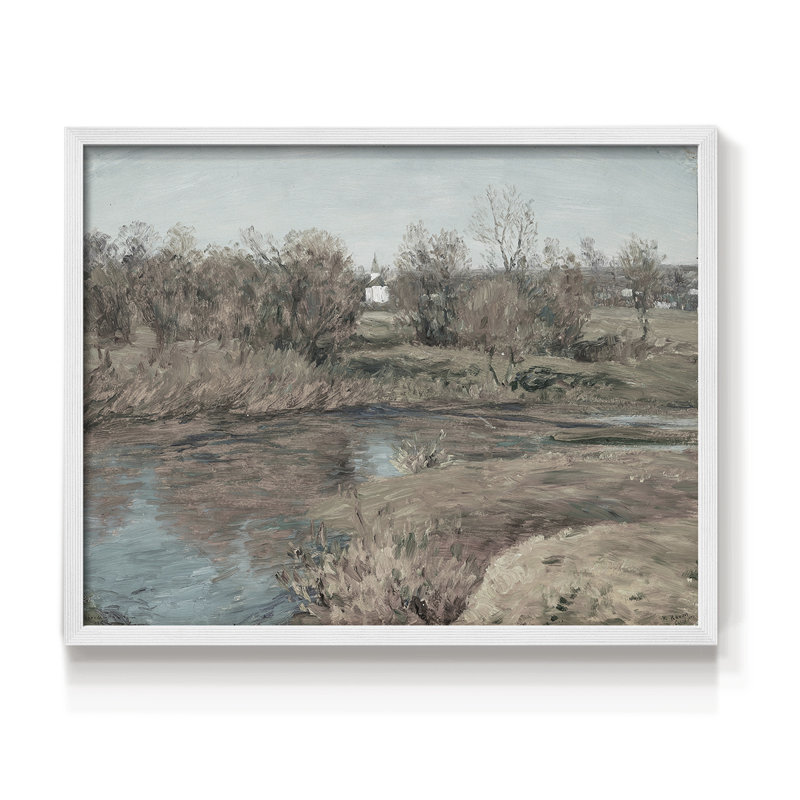 Paysages rétro-CDLVII - reproduction encadrée, H 8 po x l 10 po, Blanc
