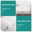 Lavabo mural pour salle de bain - Céramique rectangulaire blanche 14,74 x 7,25 po, teinture, faible taux d'absorption d'eau, résistance aux acides, allure moderne avec absorption de trou de robinet,