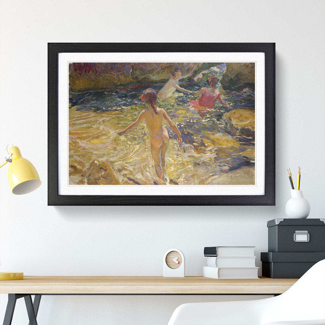 Bath by Joaquin Sorolla Y Bastida - Picture Frame Painting