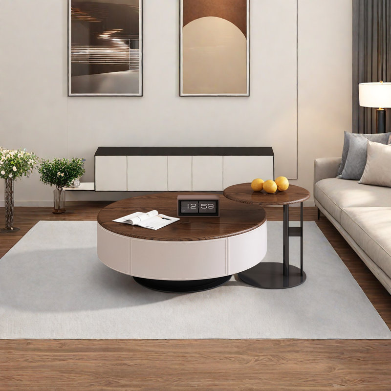 Ensemble de tables basses Vintage, H 13,8 po x L 31,5 po x l 31,5 po