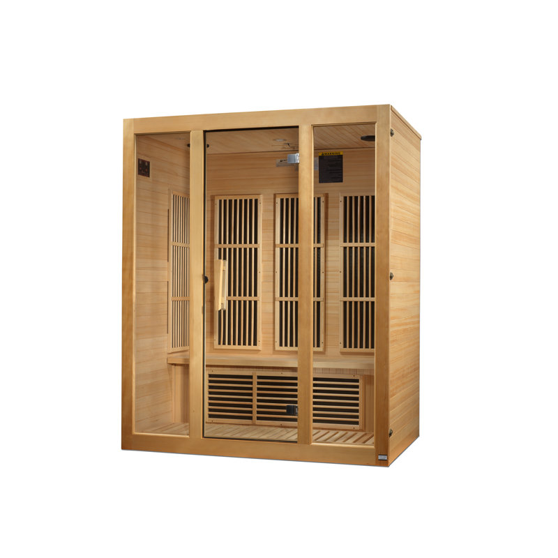 Dynamic Infrared Bellevue 3 - Person Bluetooth Compatible FAR Infrared Sauna in Hemlock
