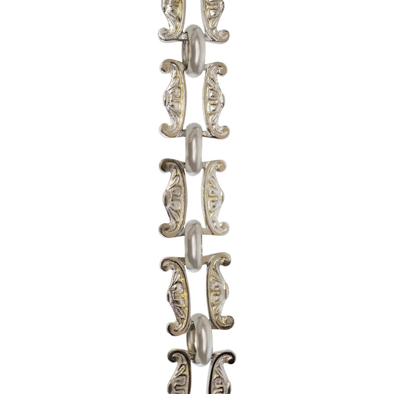 Chaîne ou arrêt de chaîne, Nickel poli, H 36 po x l 1,18 po x P 0,16 po