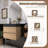 Bathroom Vanity Matte Black Engineered Quartz Sink-640200489