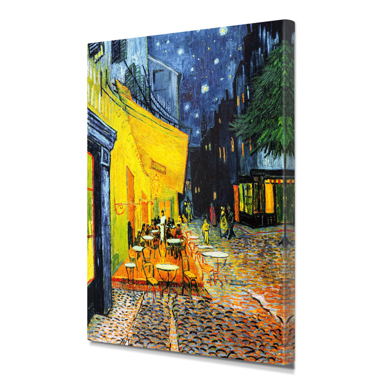 «Cafe Terrace at Night» par Vincent Van Gogh, art mural classique sur toile pour la décoration intérieure, H 24 po x l 20 po