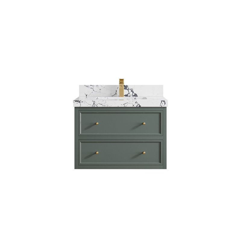 Meuble-lavabo simple flottant 30 po Roswell