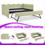 Lit de jour en lin double avec couchette simple, port de charge USB, lit Wave-1232067568