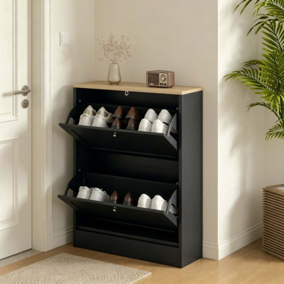Armoire à chaussures étroite, armoire de rangement à chaussures stable, armoire à chaussures cachée moderne