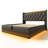 PU Upholstered bed, 360 surround LED function, Buttons/Apps/Remote Control, hydraulic storage bed with USB Type-C charging, Black (No mattress)-1962951514
