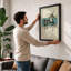 Leaping Unicorn Art Deco - Framed Print-1428325329-1428325335