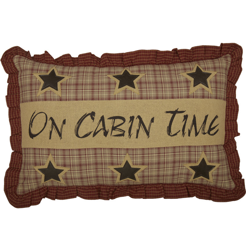 Dawson Star Appliqued Cotton Reversible Throw Pillow