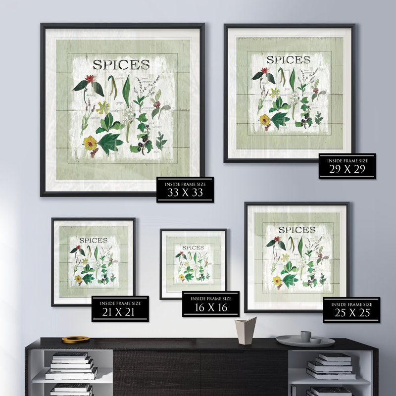 Shiplap Spices - Impression de cadre photo sur papier, H 26,5 po x l 26,5 po x P 1,5 po
