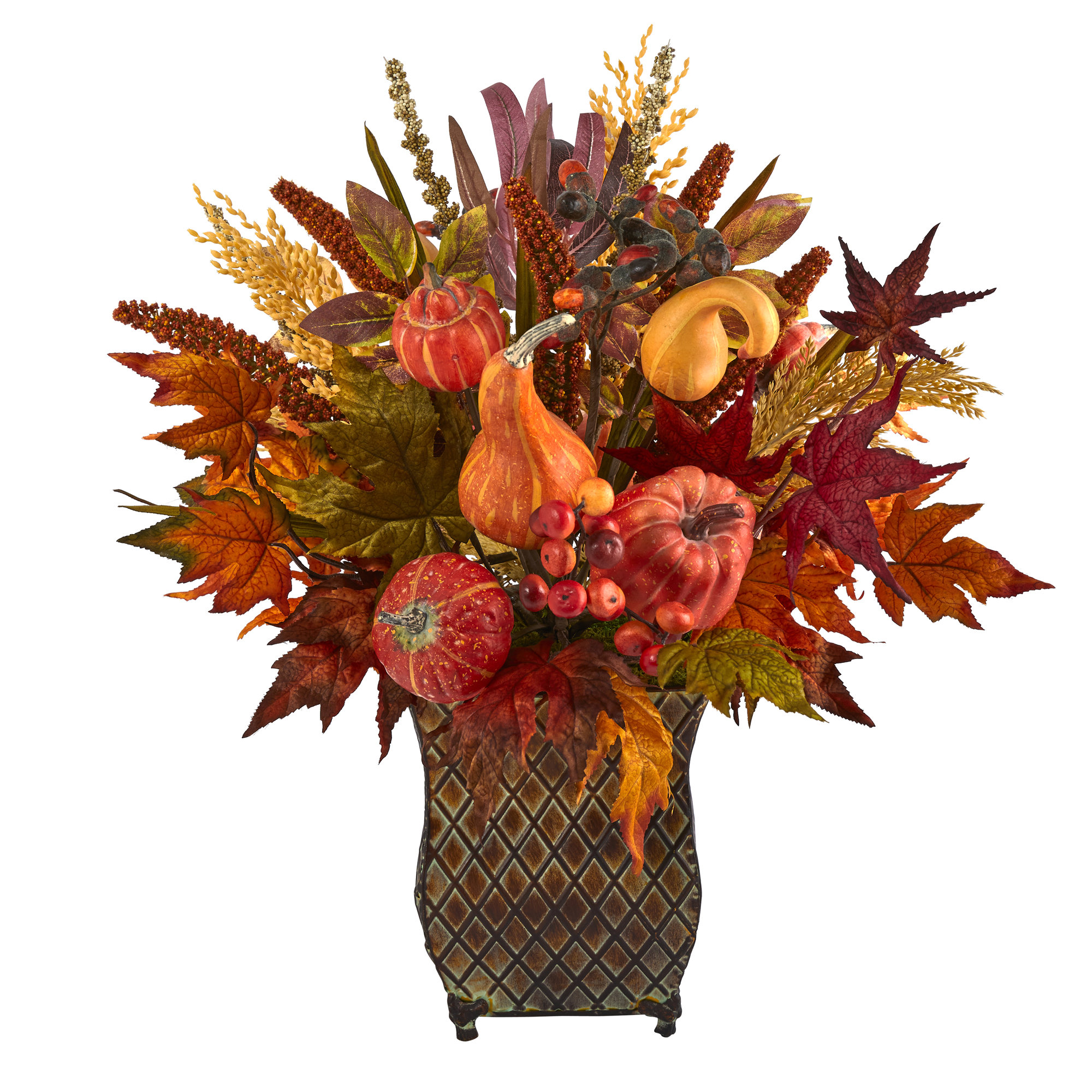 Primrue Mixed Floral Arrangement in Planter & Reviews | Wayfair