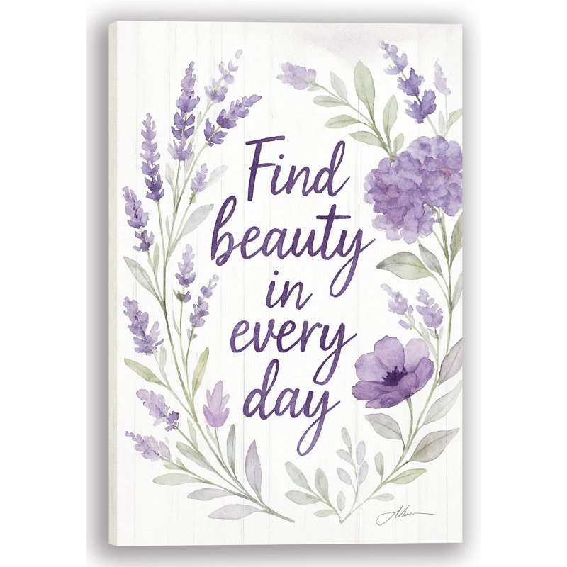 «Find Beauty in Every Day», toile tendue - édition de la fête des mères, H 36 po x l 24 po