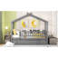 Lit simple en bois avec lit gigogne simple, gris (ANCIEN SKU: WF302178AAE)