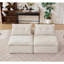 Canapé modulaire polyvalent avec tissu doux et plusieurs coussins pour la détente-650354337