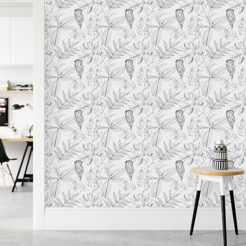 Peel & Stick Floral Tile, 10.42" W x 2.08" L