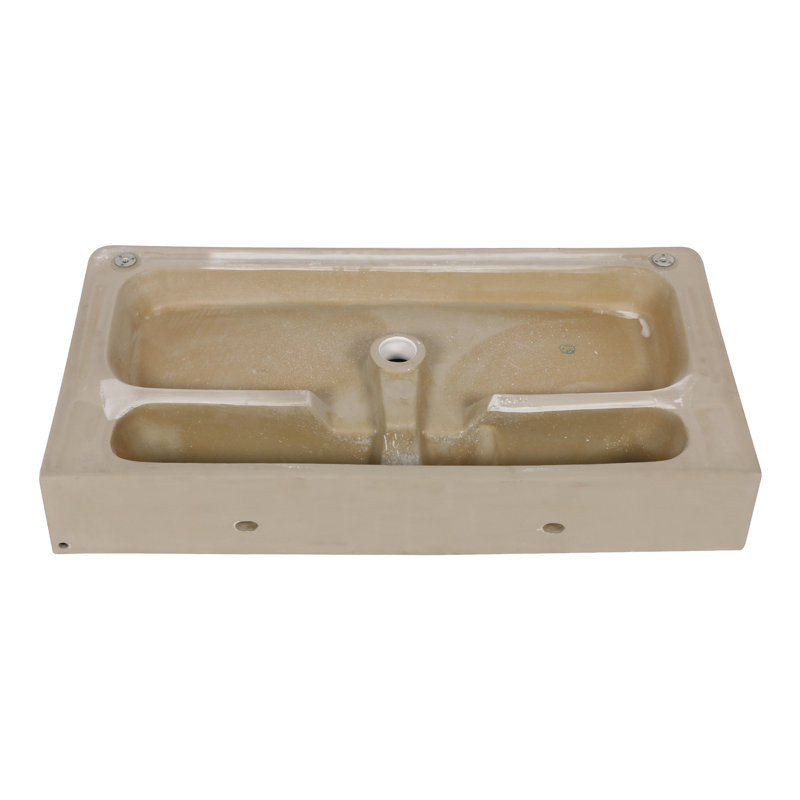 Lavabo de salle de bain blanc 16,3 po Ananya