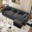 Canapé-lit gigogne convertible 3 en 1 de 89 po en velours Chesterfield-116937498