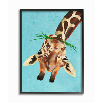Décoration murale pour enfant Tabares Curious Upside Down Giraffe