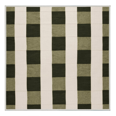 Tapis beige à carreaux lavable à la machine