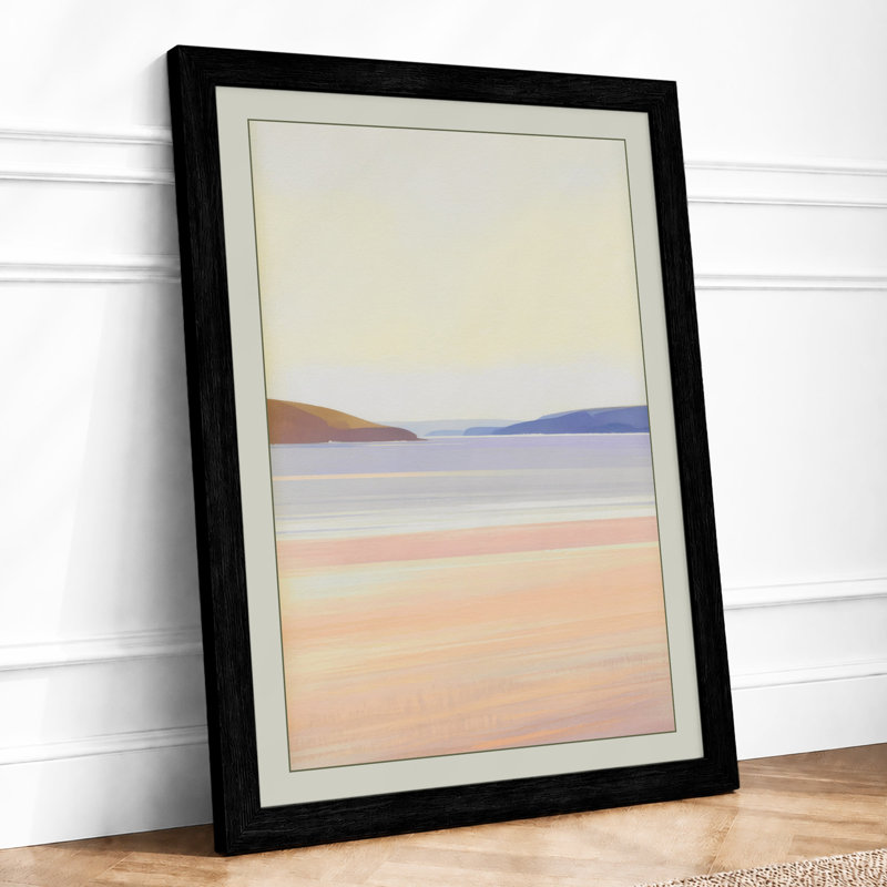 Stillness Coastal - Framed Print, Black, A4 - 29.7 x 21.0 cm