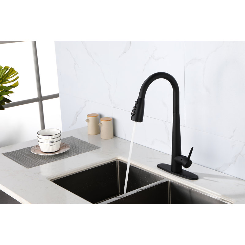 Robinet de cuisine en acier inoxydable Modern, Or brossé