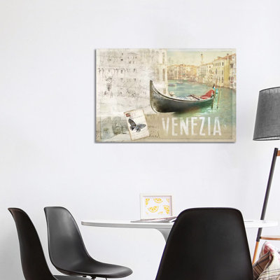 Venezia Butterfly - Wrapped Canvas Painting