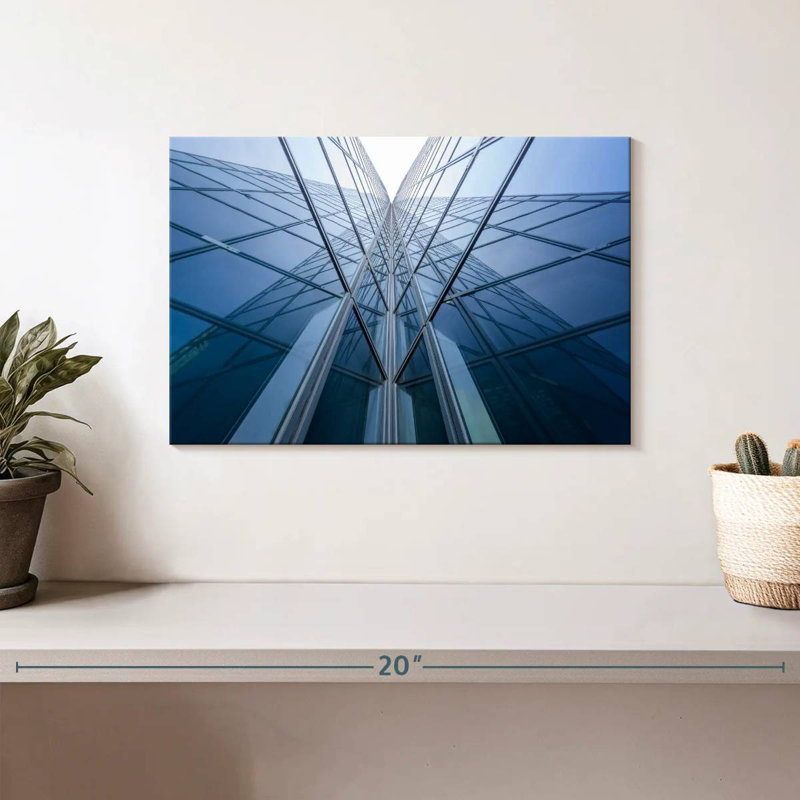 Lilie Modern Glass Building, H 8 po x l 12 po