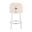 Tabourets de comptoir pivotants à hauteur fixe avec similicuir et repose-pieds chromés, parfaits pour les cuisines et les bars modernes - ensemble de 2-1090595632-1090595637