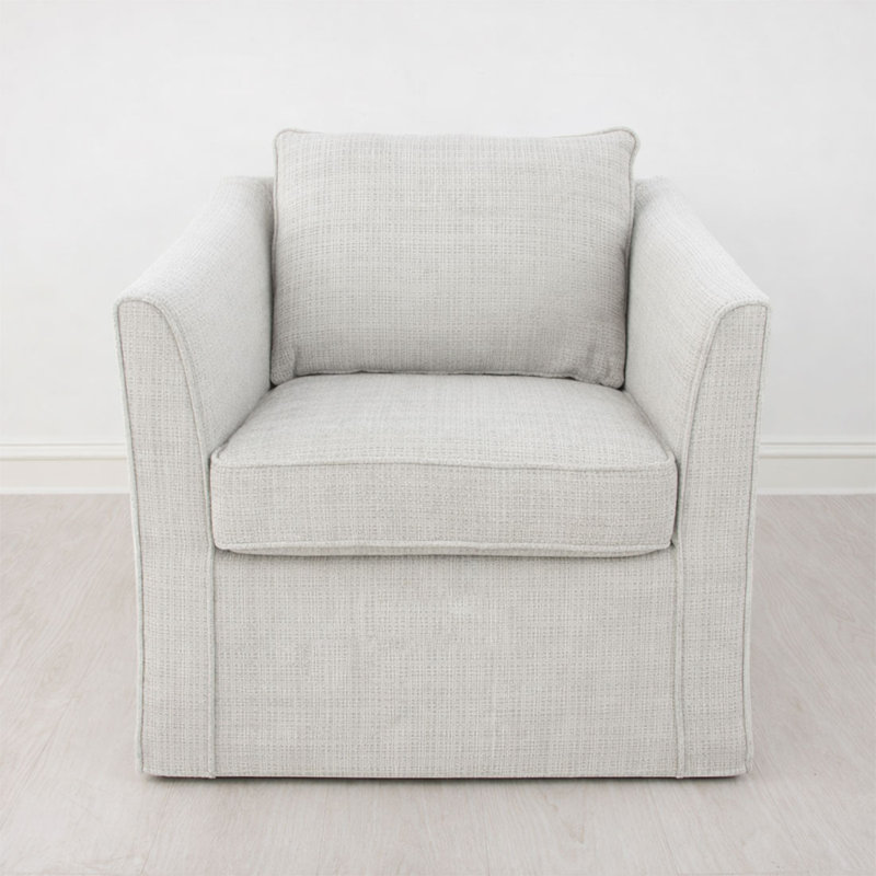 Austin Accent Chair, Pearl Fabric