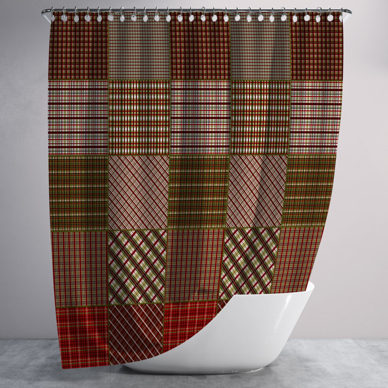 Patchwork Shower Curtain, 72" H x 70" W