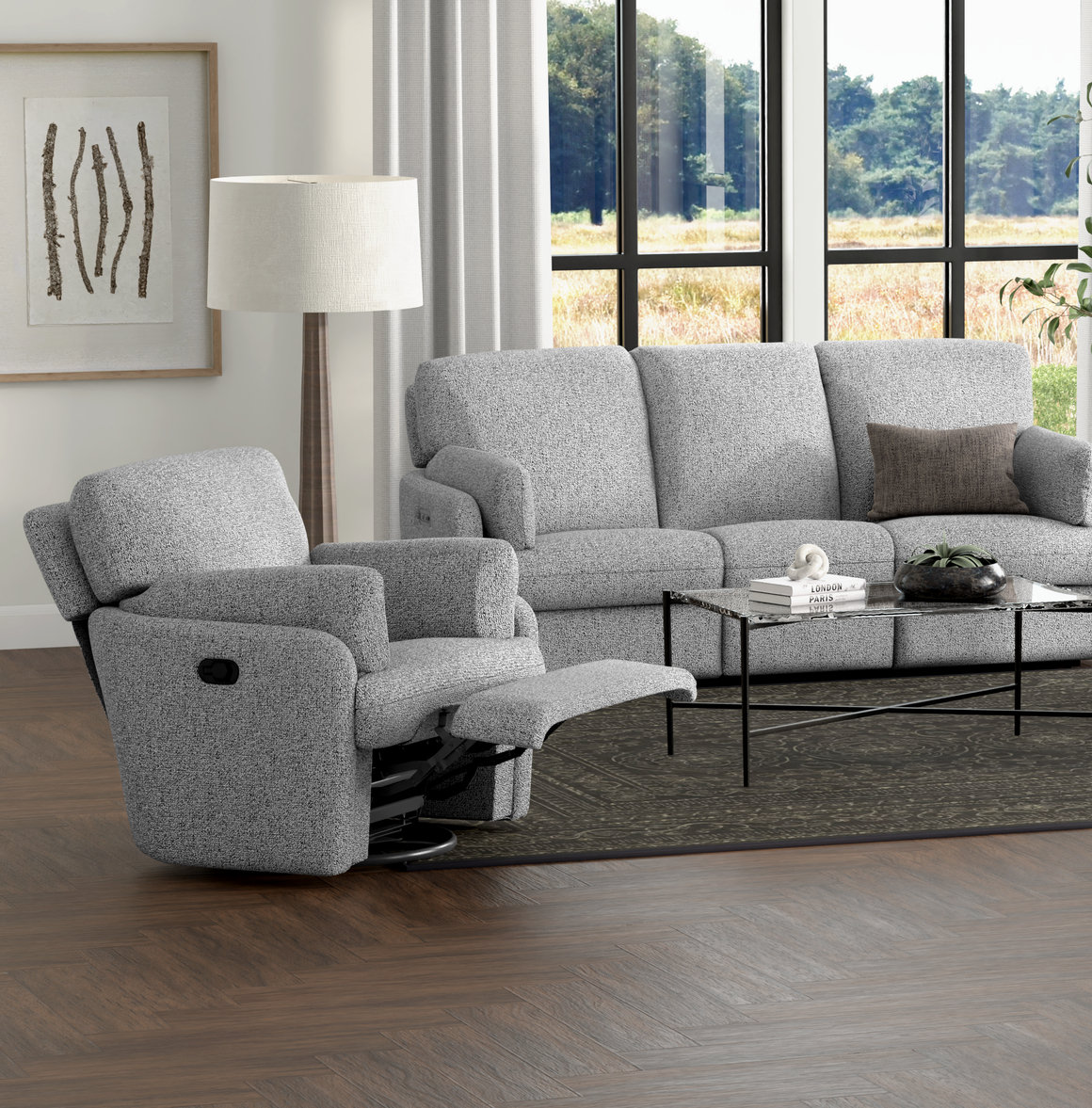 Curie 41" Manual Swivel Recliner