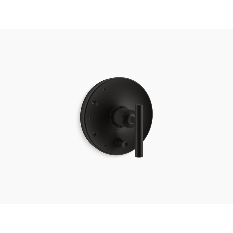 Garniture de robinet Purist, Noir mat