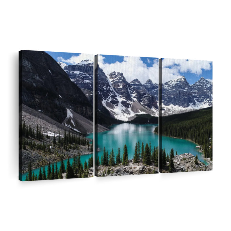 Lake Louise Landscape Wall Art, reproduction d'art sur toile, H 42 po x l 65 po x P 1,25 po