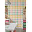 Papier peint à carreaux pastel amovible, fond crème, rouleau double-1074424391