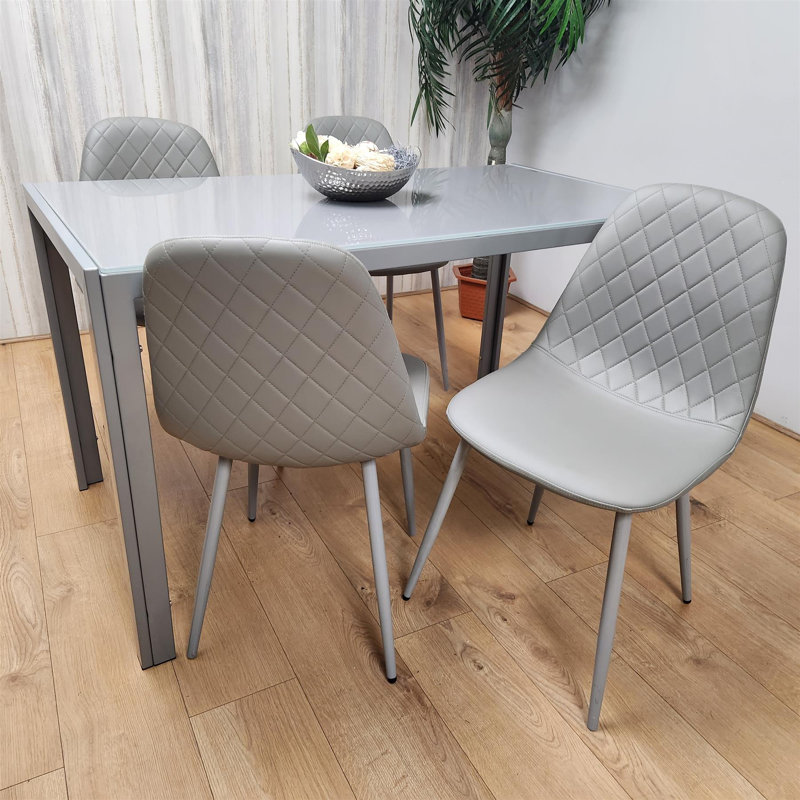 Lindon 4 - Person Dining Set, Grey