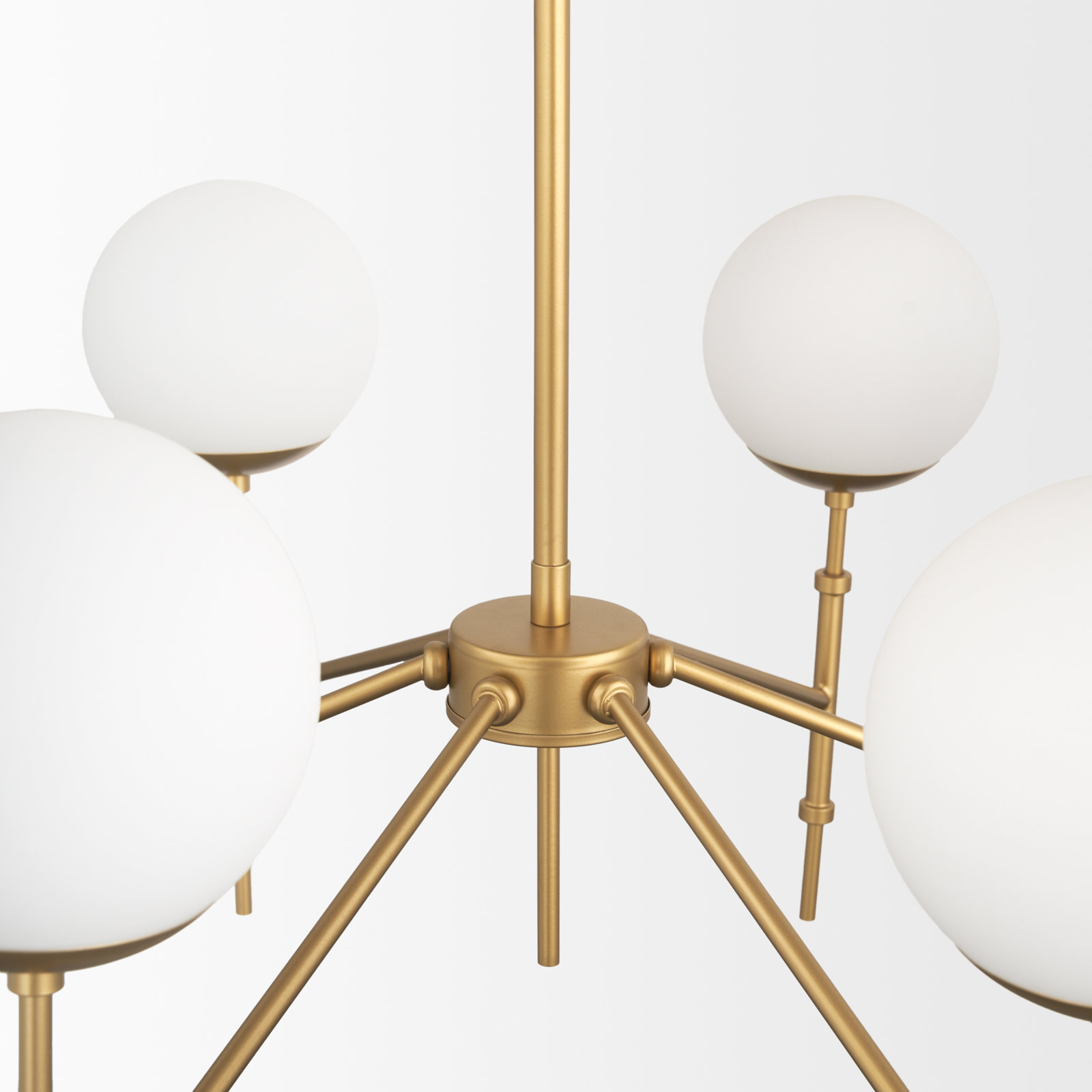 Cleary 6 - Light Metal Dimmable Globe Chandelier, Brushed Gold