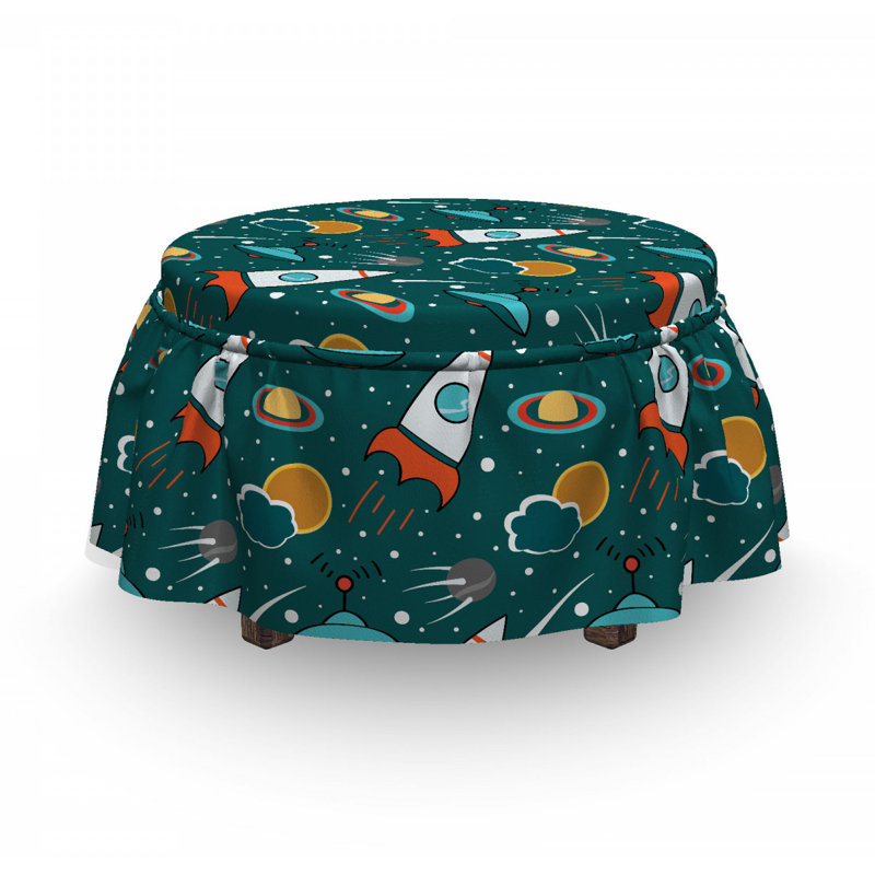 Box Cushion Ottoman Slipcover