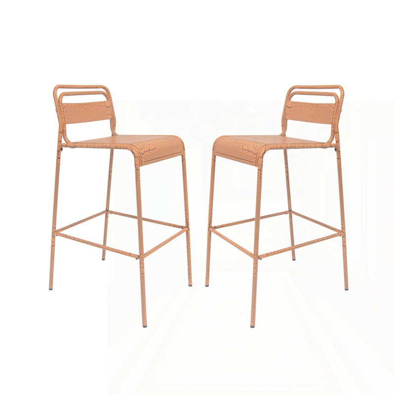 Tabouret d'extérieur (ensemble de 2), Orange