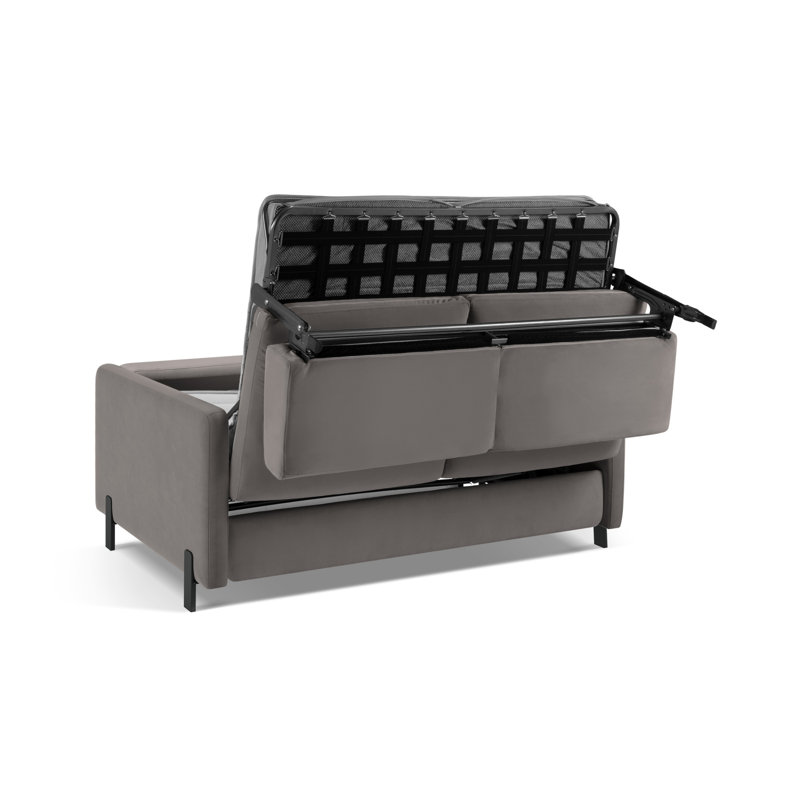 Bilek Velvet Sofa Bed, Grey, 3