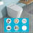 Smart Toilet With Bidet Built In, Auto Open & Close, Elongated Heated Seat, Foot Sensor Flush, LED Display, Warm Water Wash, Dryer, Night Light