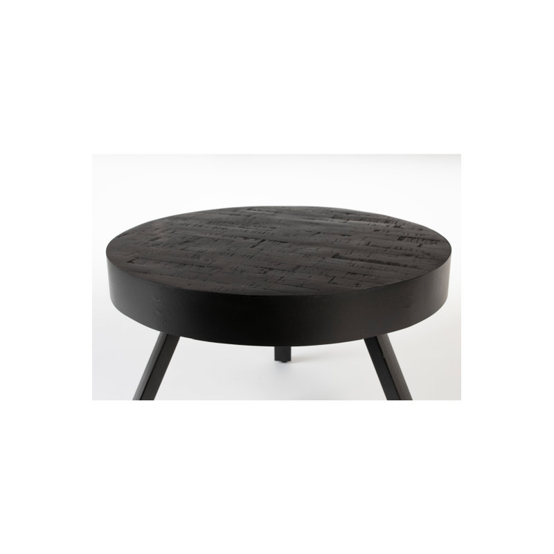 Suri Solid Wood Coffee Table, 32" H x 32" L x 32" W, Black
