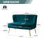 Lisette 119cm Mid-Century Modern Curved Back 2 Seater Sofa with Tufted Back-1434287070