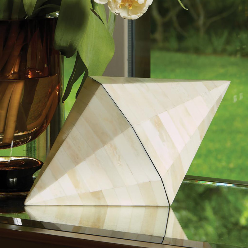 Triangle Cone Box-White Bone