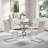 36" Round Tempered Glass Dining Table with Stainless Steel Legs – Modern Small Space Table for Kitchen, Dining Room, or Office-1016284251