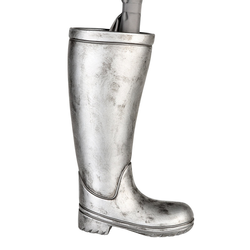 Litzy Ceramic Freestanding Umbrella Stand, Silver